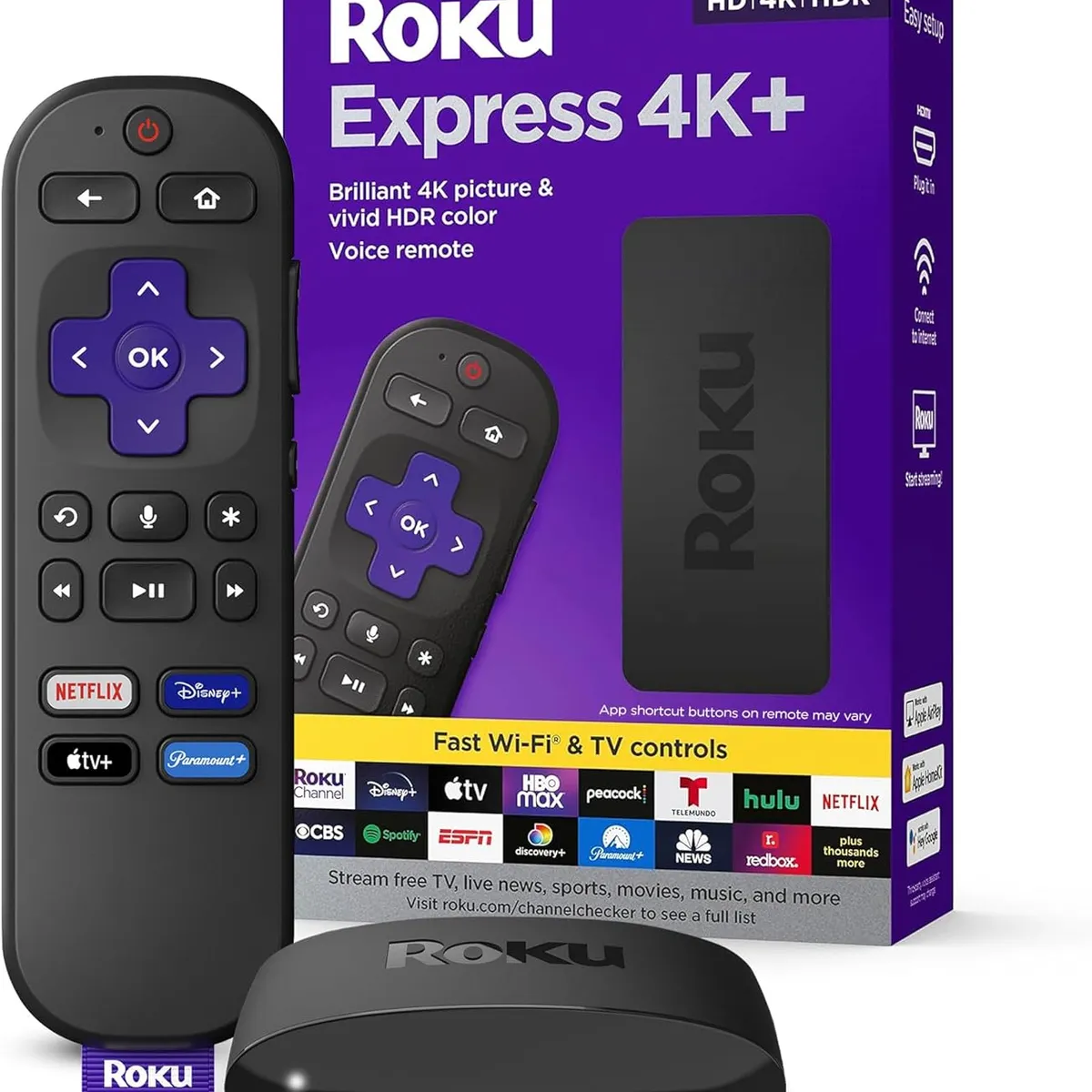 ROKU - Roku Express 4K+ HDR Dispositivo de Streaming