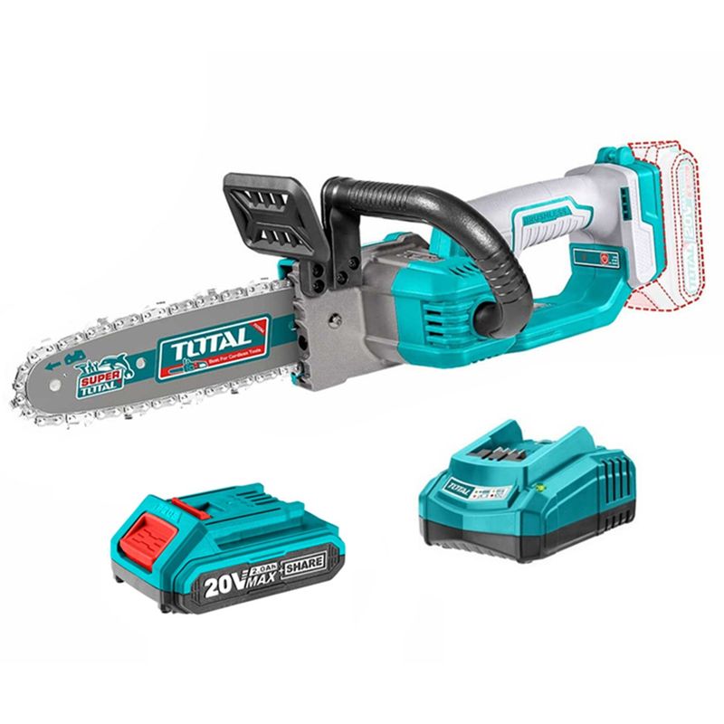 TOTAL TOOLS - Motosierra Inalambrica 20v 8 PuLG Bat+ Carg Total Tgsli2085