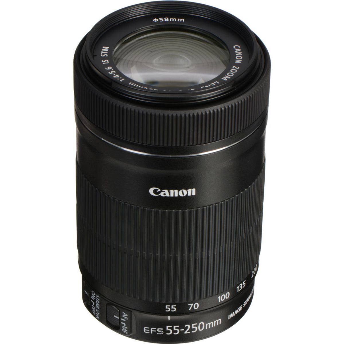 CANON - Canon EF-S 55-250mm f/4-5.6 IS STM Lente Caja Blanca - Negro