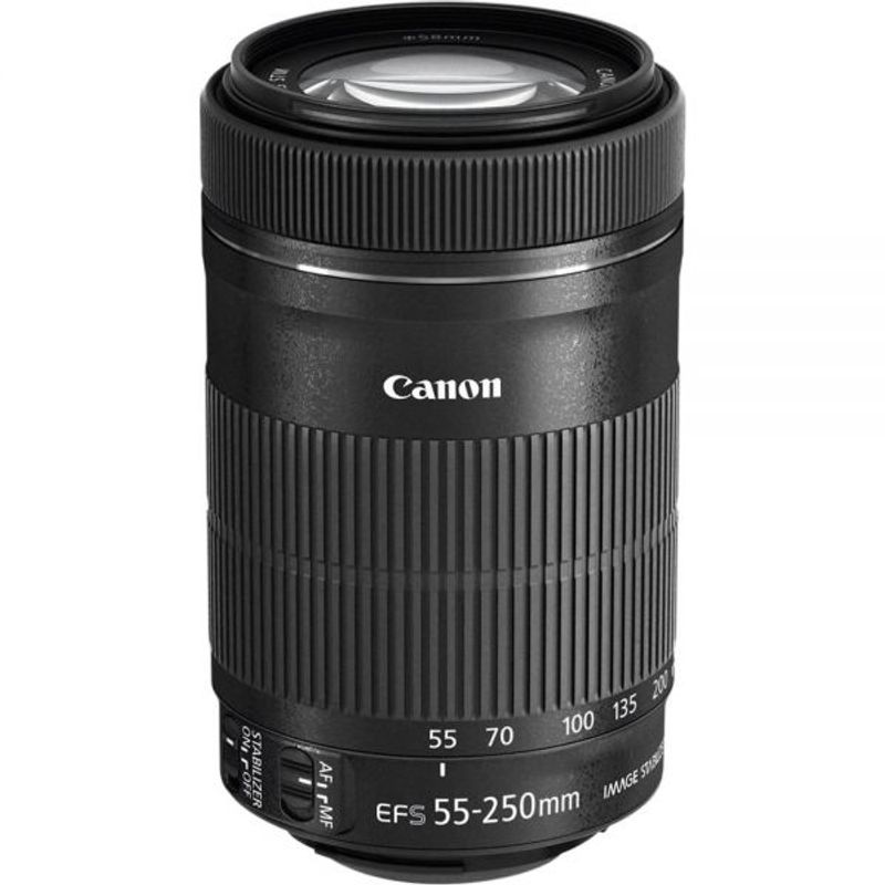 CANON - Canon EF-S 55-250mm f/4-5.6 IS STM Lente - Negro