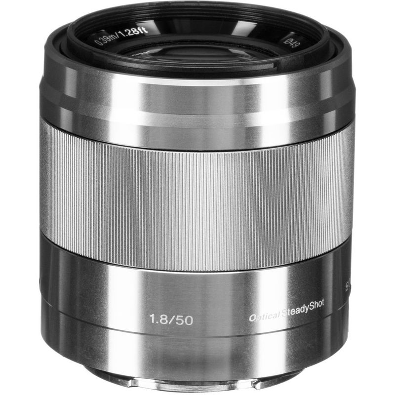 SONY - Sony E 50mm f/1.8 OSS Lente Para NEX - Plata