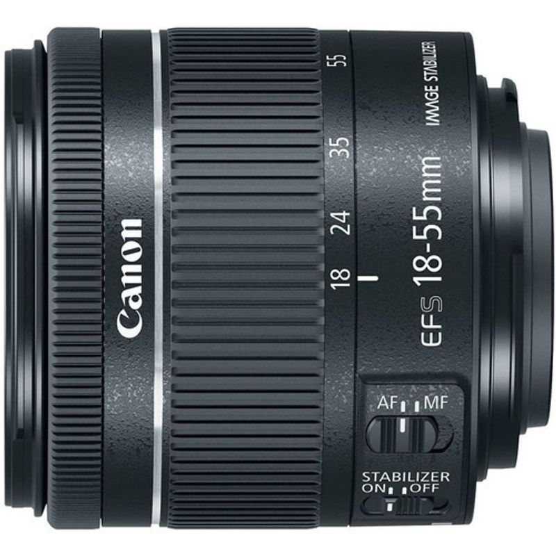 CANON - Canon EF-S 18-55mm f/4-5.6 IS STM Lente Caja Blanca - Negro