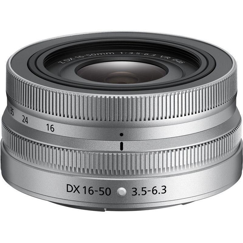 NIKON - Nikon NIKKOR Z DX 16-50mm f/3.5-6.3 VR Lente Caja Blanca - Plata