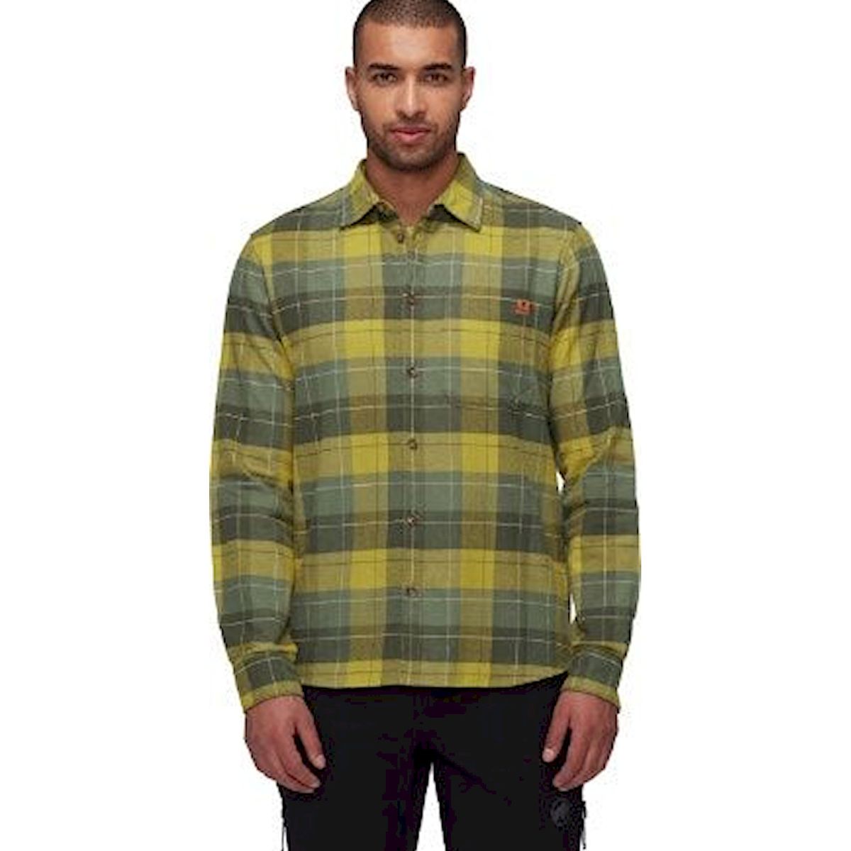 MAMMUT - Camisa Hombre Mammut Trovat Longsleeve Verde Limon