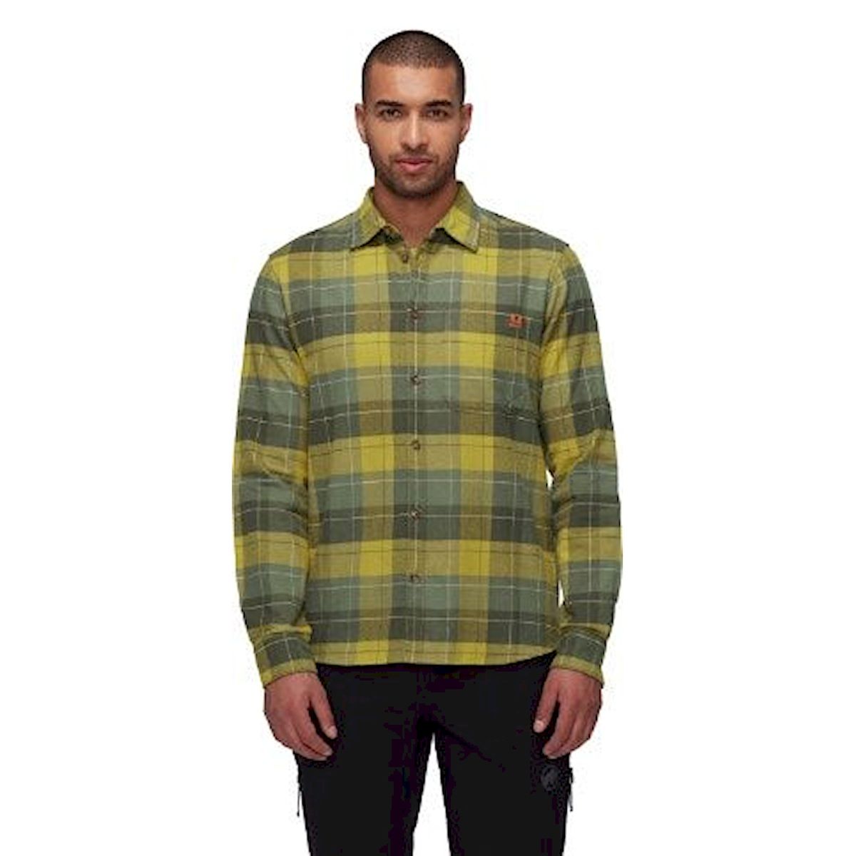 MAMMUT - Camisa Hombre Mammut Trovat Longsleeve Verde Limon