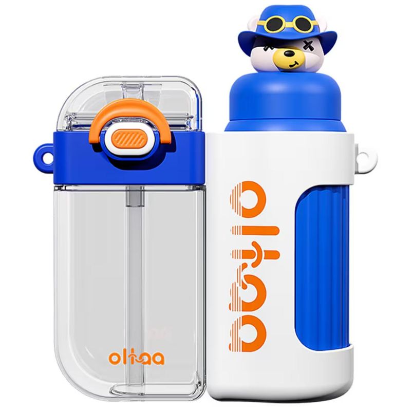 GENERICO - Botella De Agua 2En1 Para Niños Escolar 720ml Azul Infantil