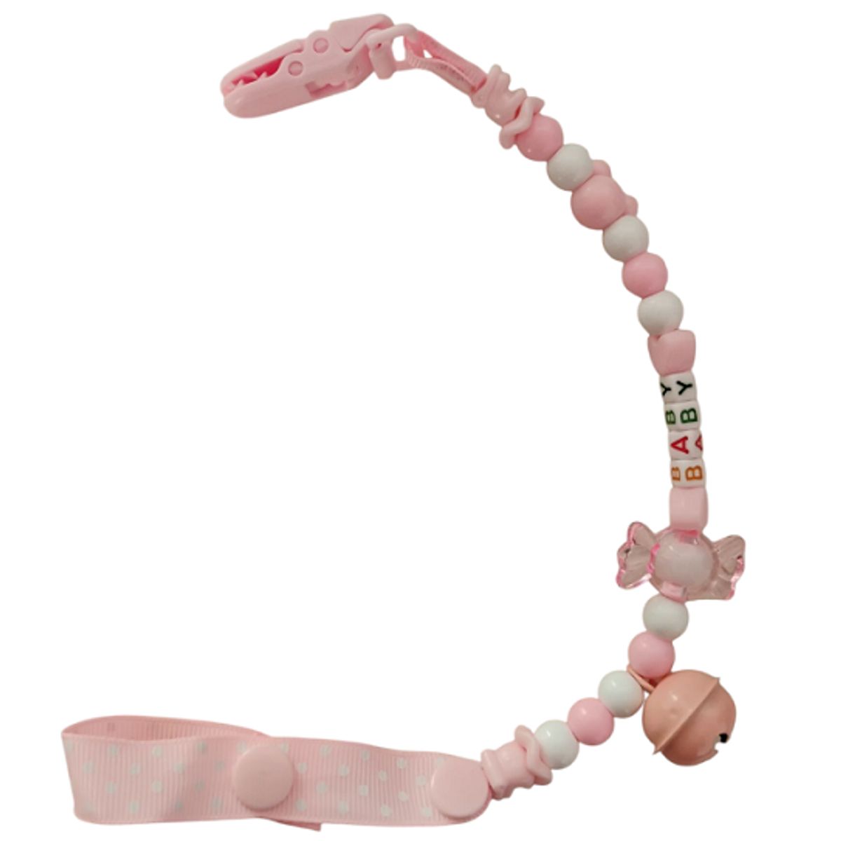 TEDMIMAK - prendedor portachupete bebe con sonajero