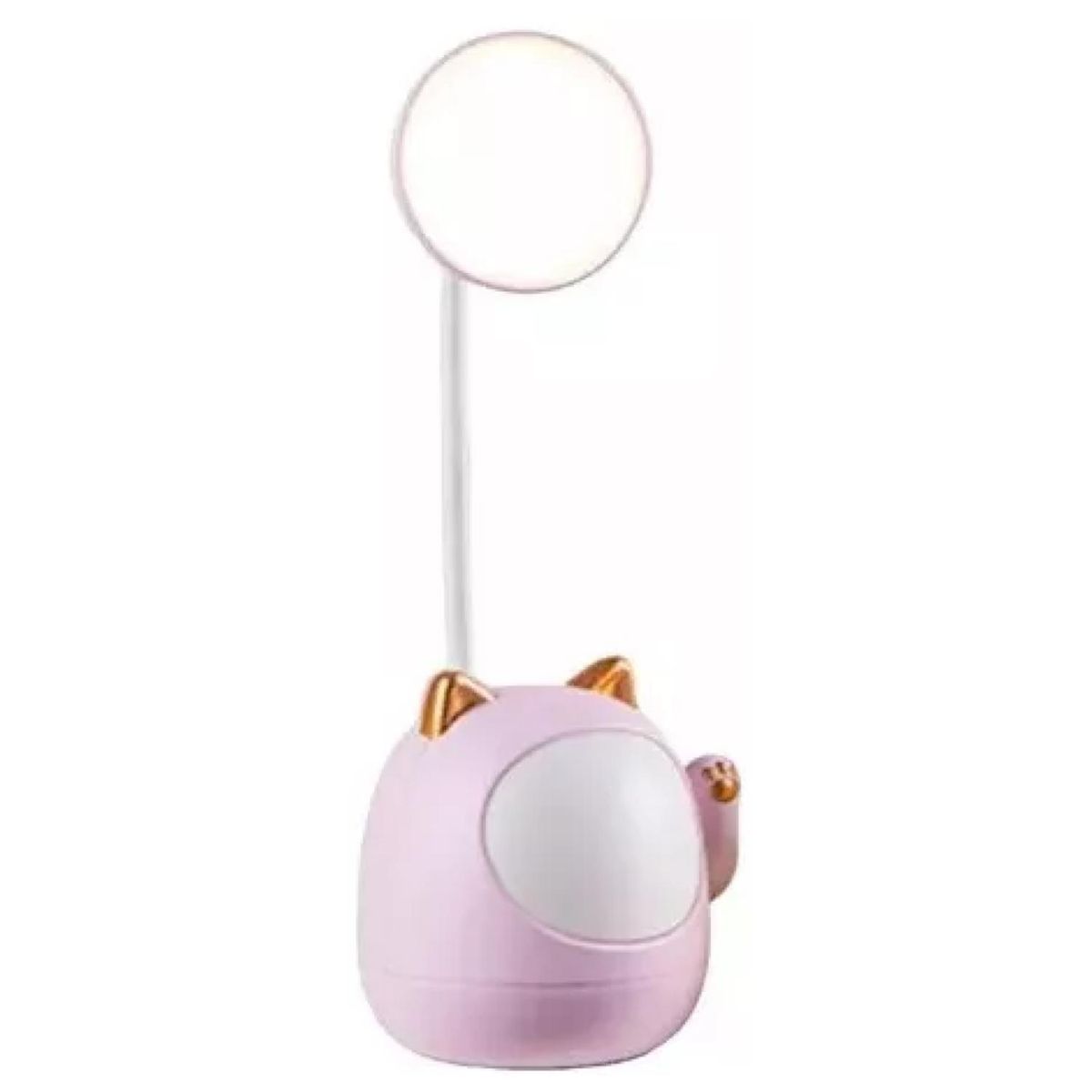 GENERICO - Lampara De Escritorio LED USB Forma De Gato Rosado