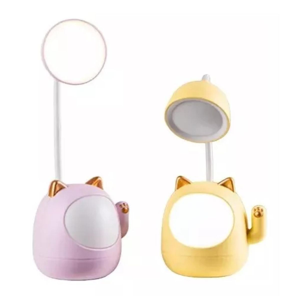 GENERICO - Lampara De Escritorio LED USB Forma De Gato Rosado