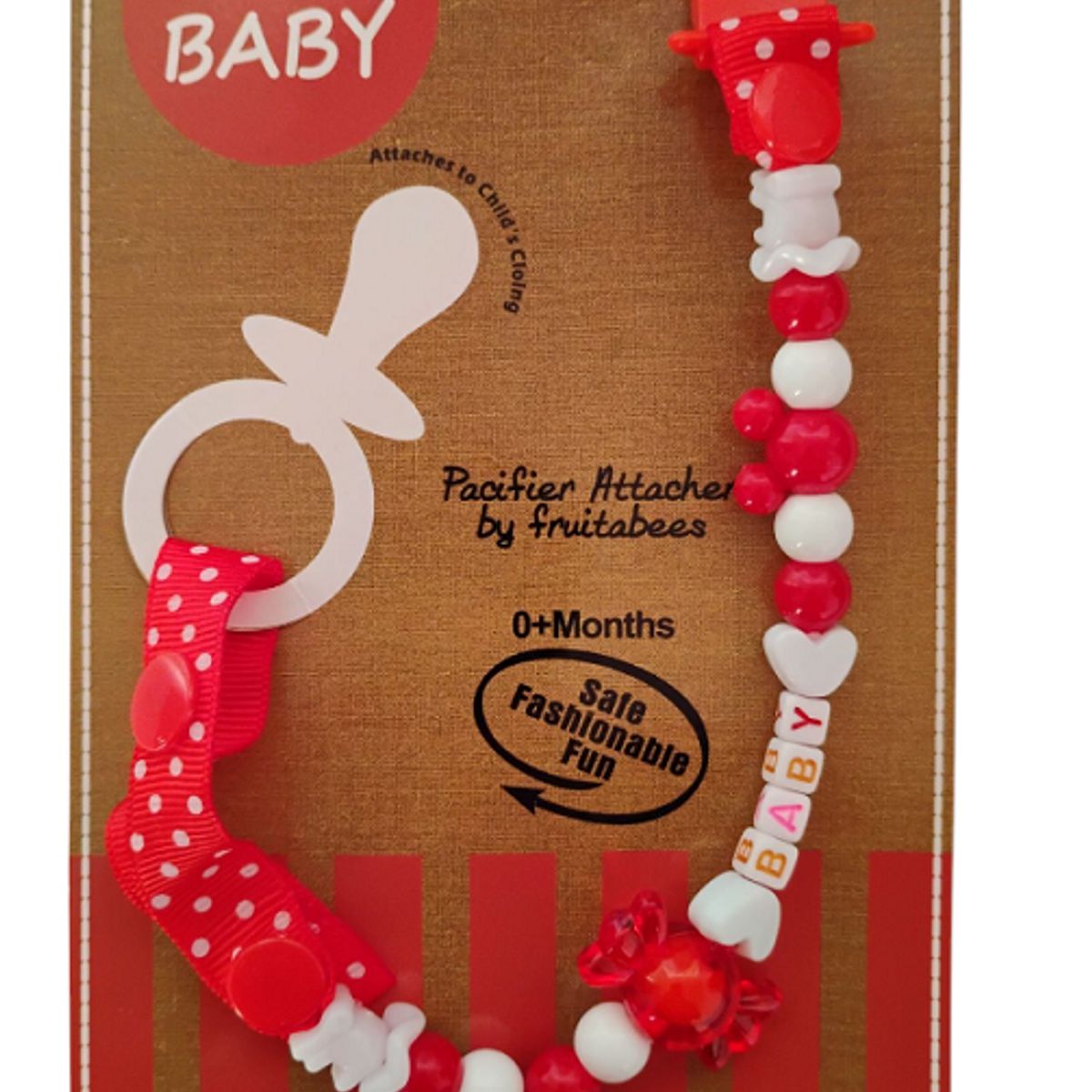 TEDMIMAK - prendedor portachupete bebe con sonajero