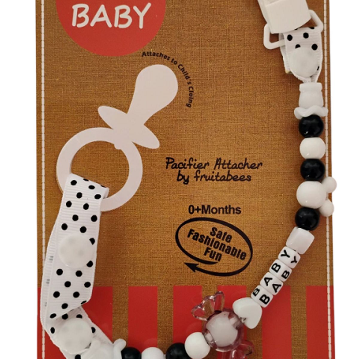 TEDMIMAK - prendedor portachupete bebe con sonajero