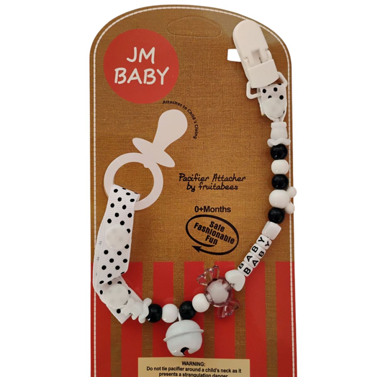 TEDMIMAK - prendedor portachupete bebe con sonajero