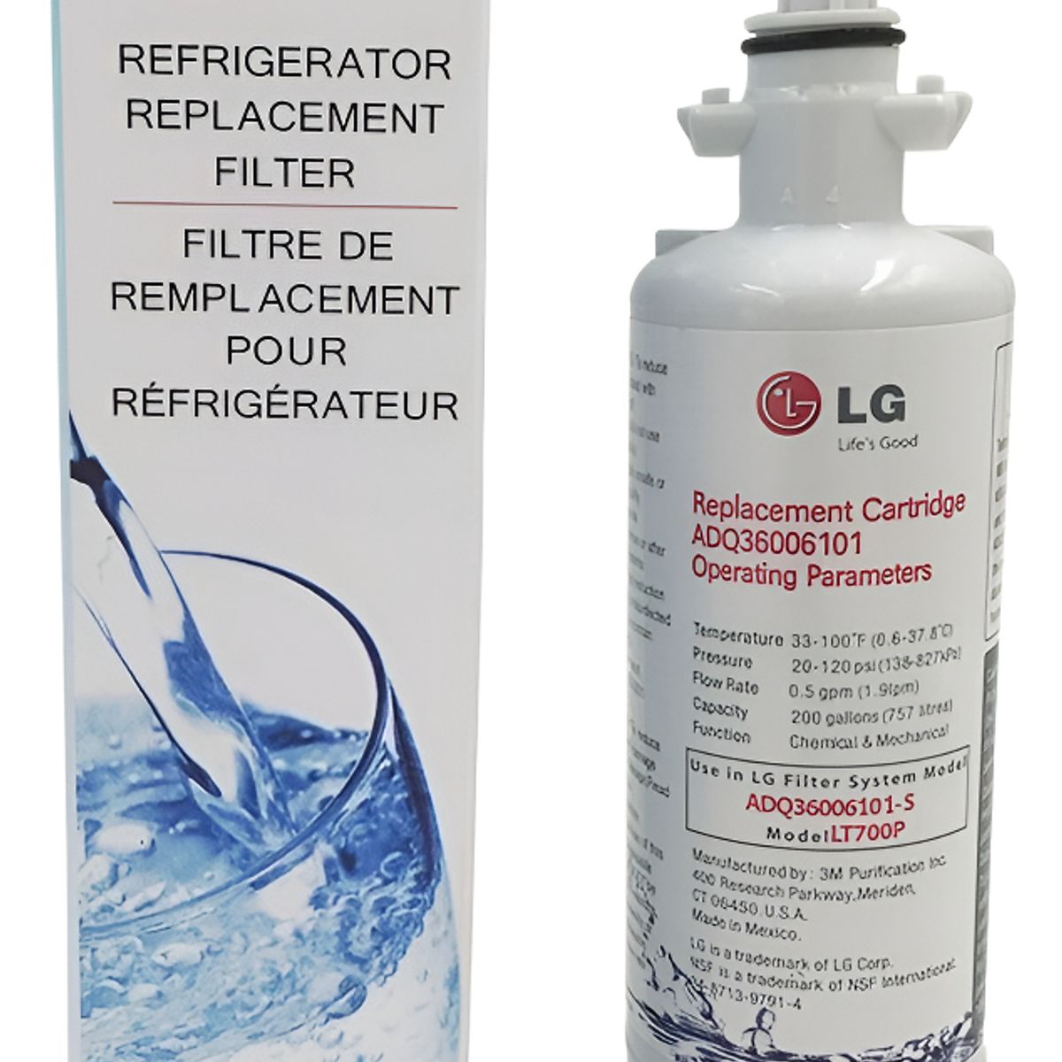 LG - Filtro Agua LG Refrigerador Lt700p Adq36006101