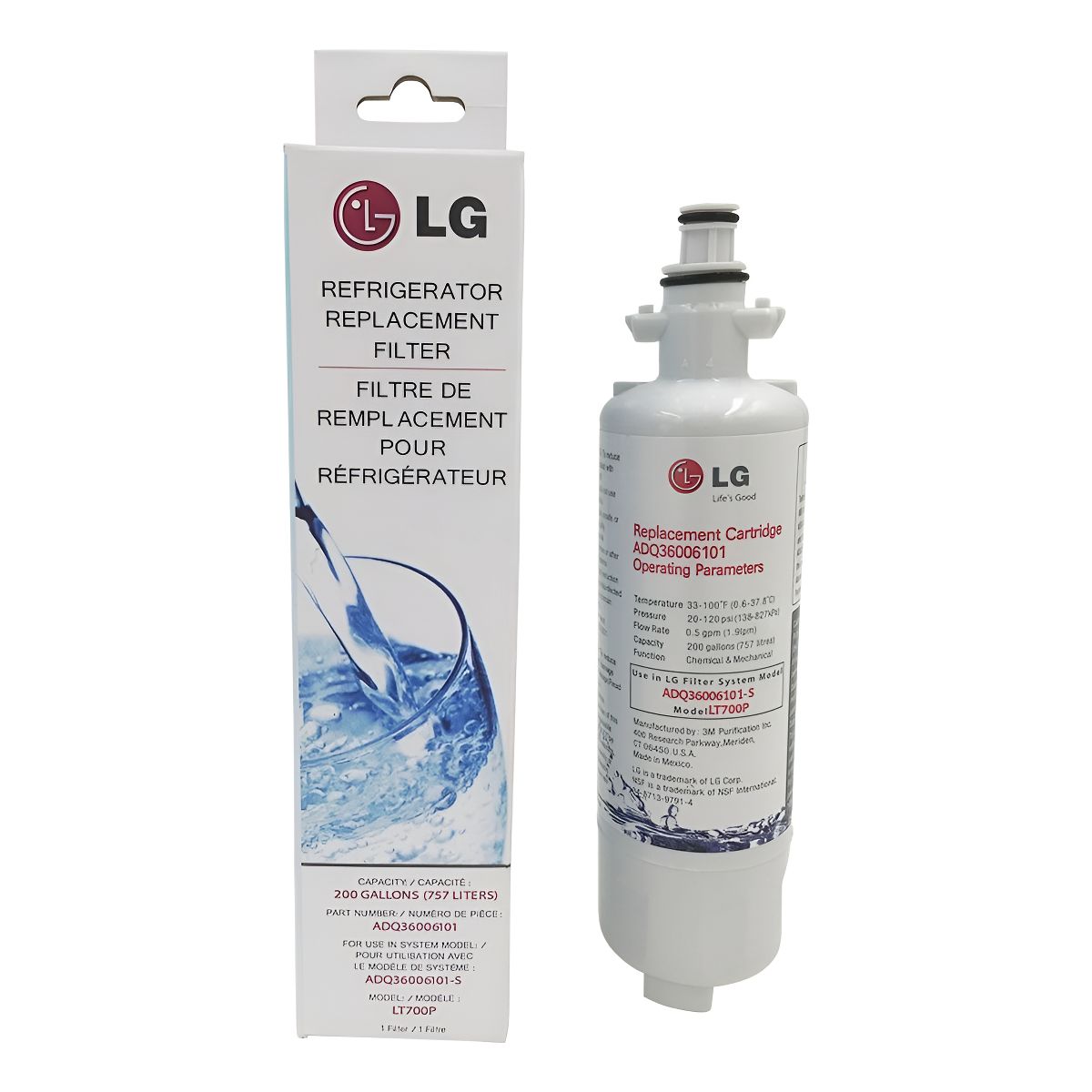 LG - Filtro Agua LG Refrigerador Lt700p Adq36006101