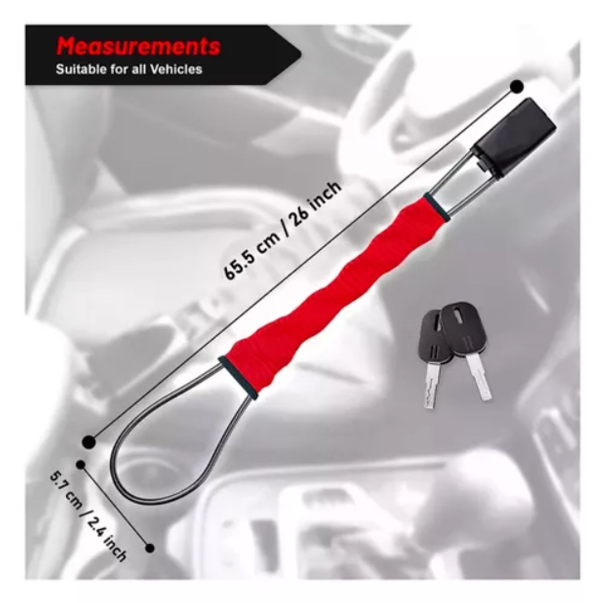 GENERICO - Traba Volante Bloqueo Universal Conexión Al Cinturón