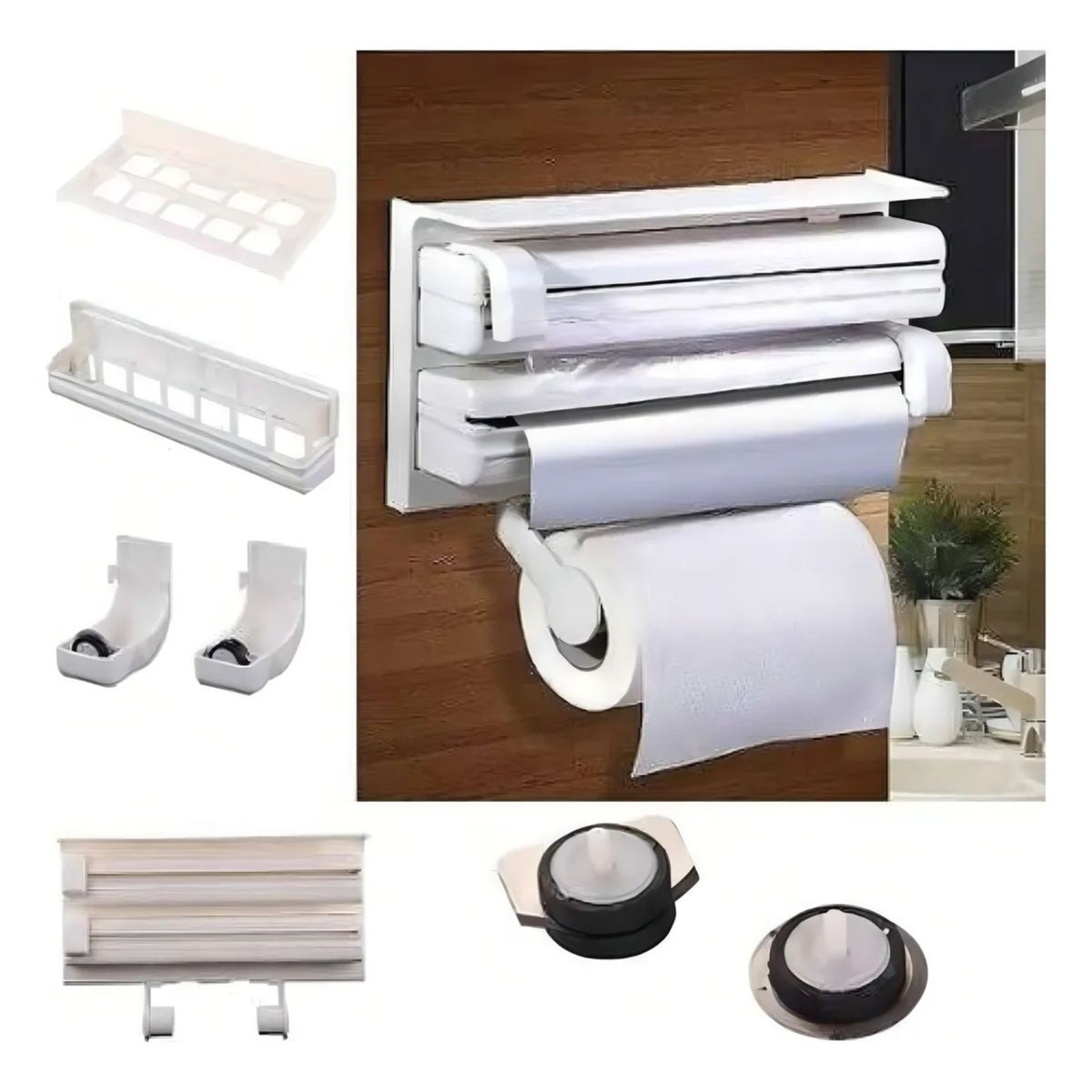 MOVI - Dispensador Multi-Rollo 3 en 1 para Nova + Alusa Folil + Alusa Film