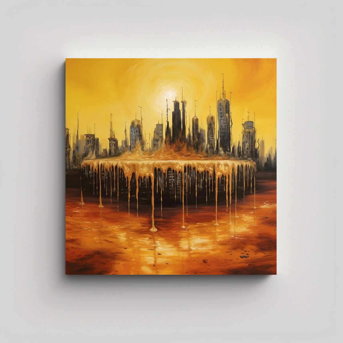 GENERICO - Pinturas Surrealistas Actuales De La Ciudad De 80x80 Cm