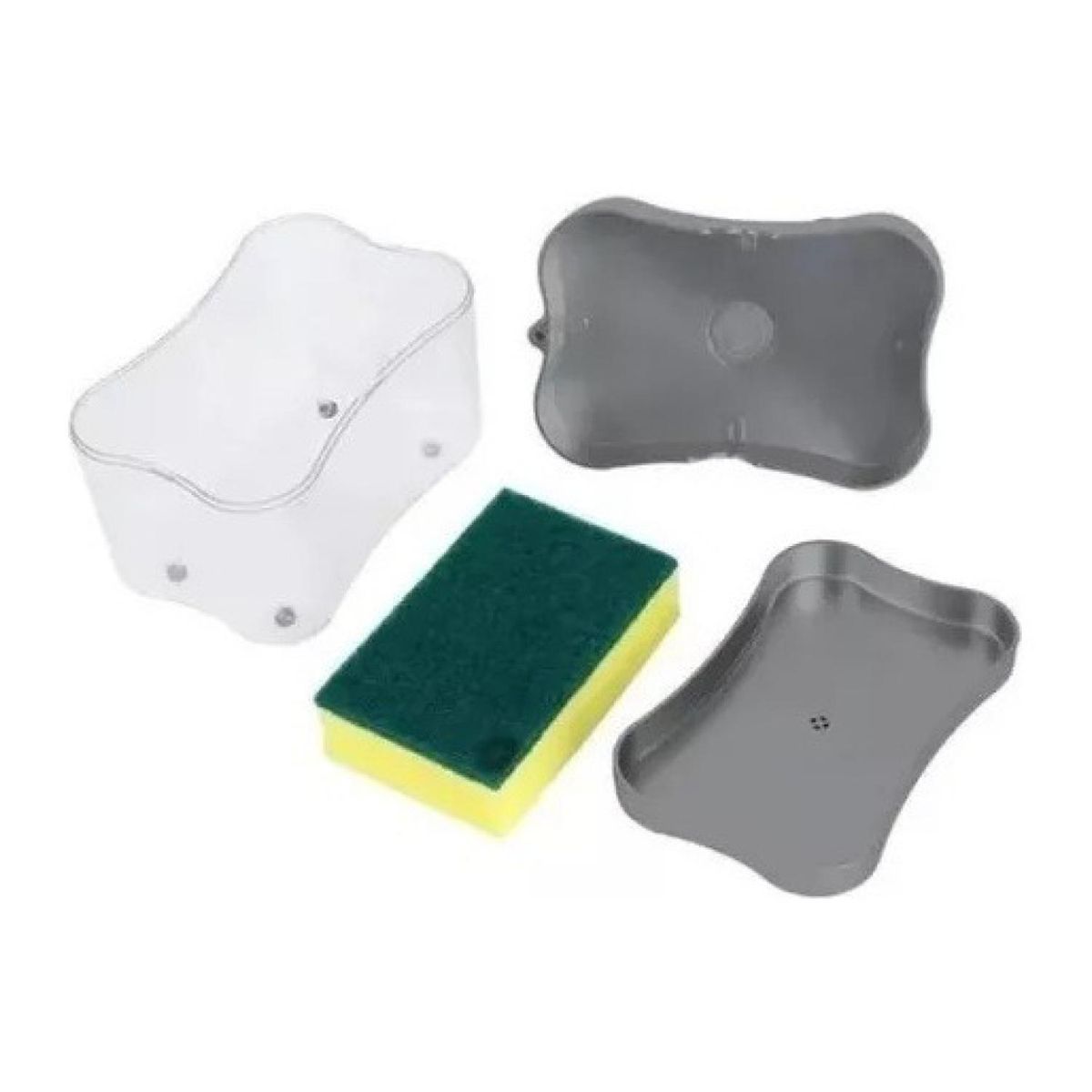 GENERICO - Dispensador De Jabon Lavaloza Esponja Con Recipiente 385ml