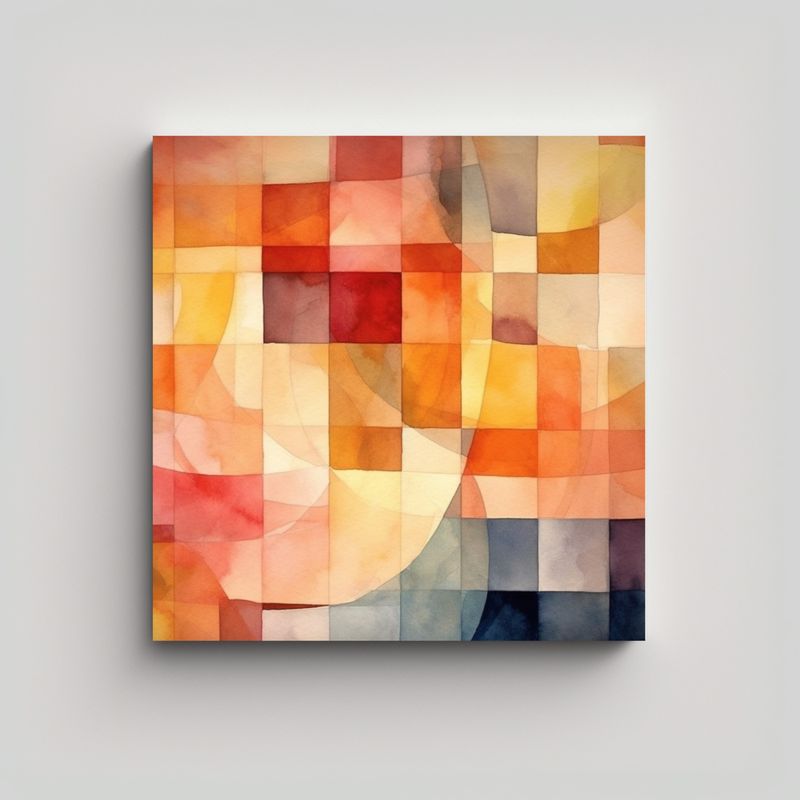 GENERICO - Cuadro Abstracto Resistente En Lienzo Con 60x60 Cm