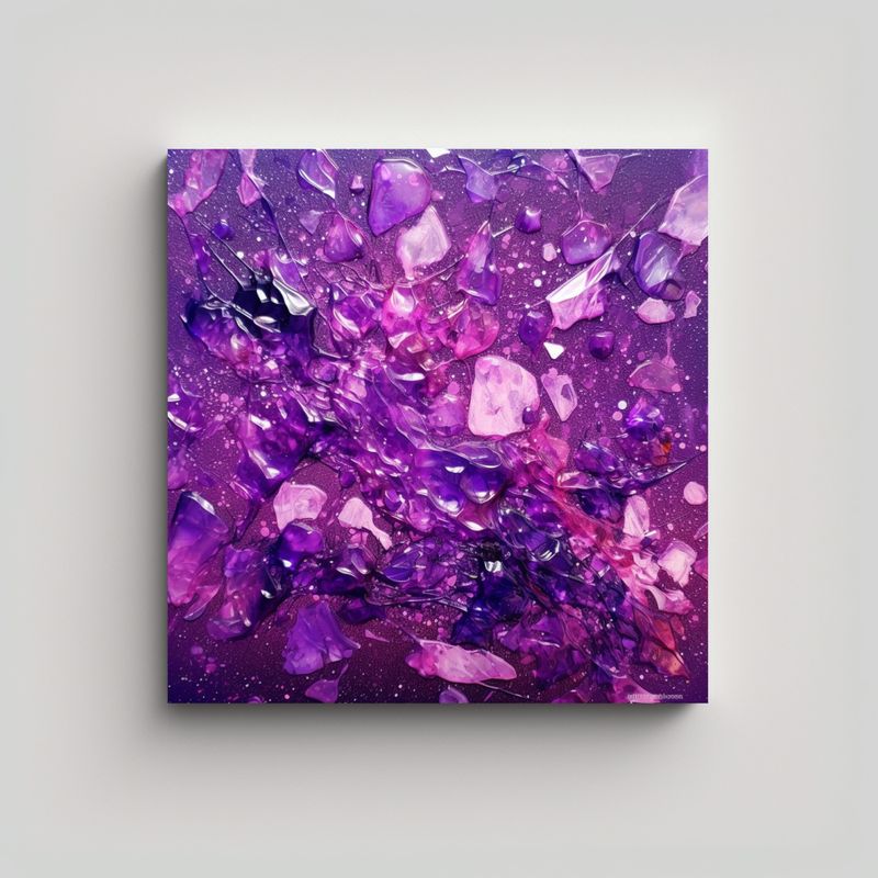 GENERICO - Pinturas Decorativas Moradas Con Brillo Y 50x50 Cm