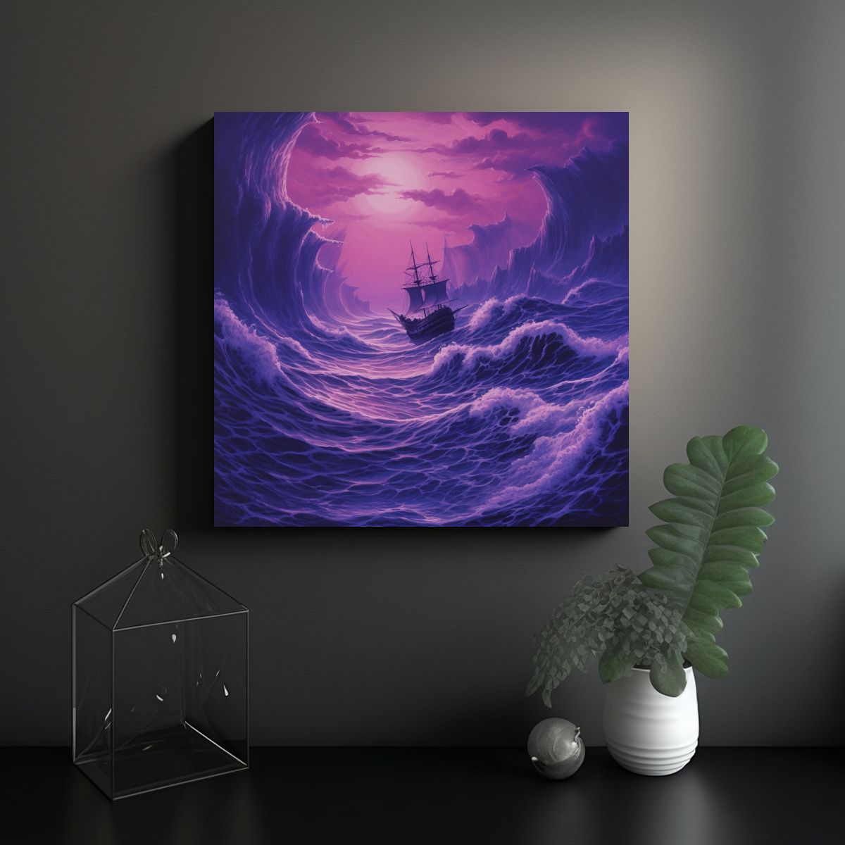 GENERICO - Cuadro Moderno Original Con Profundidad En 50x50 Cm