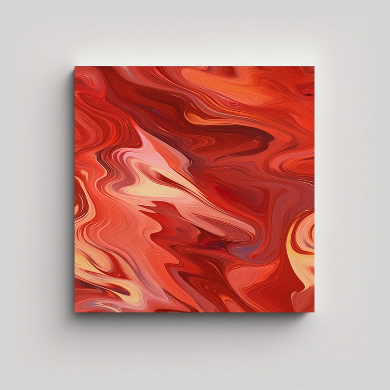 GENERICO - Fondo Textura Madera Roja Ondulada Para Pinturas 80x80 Cm