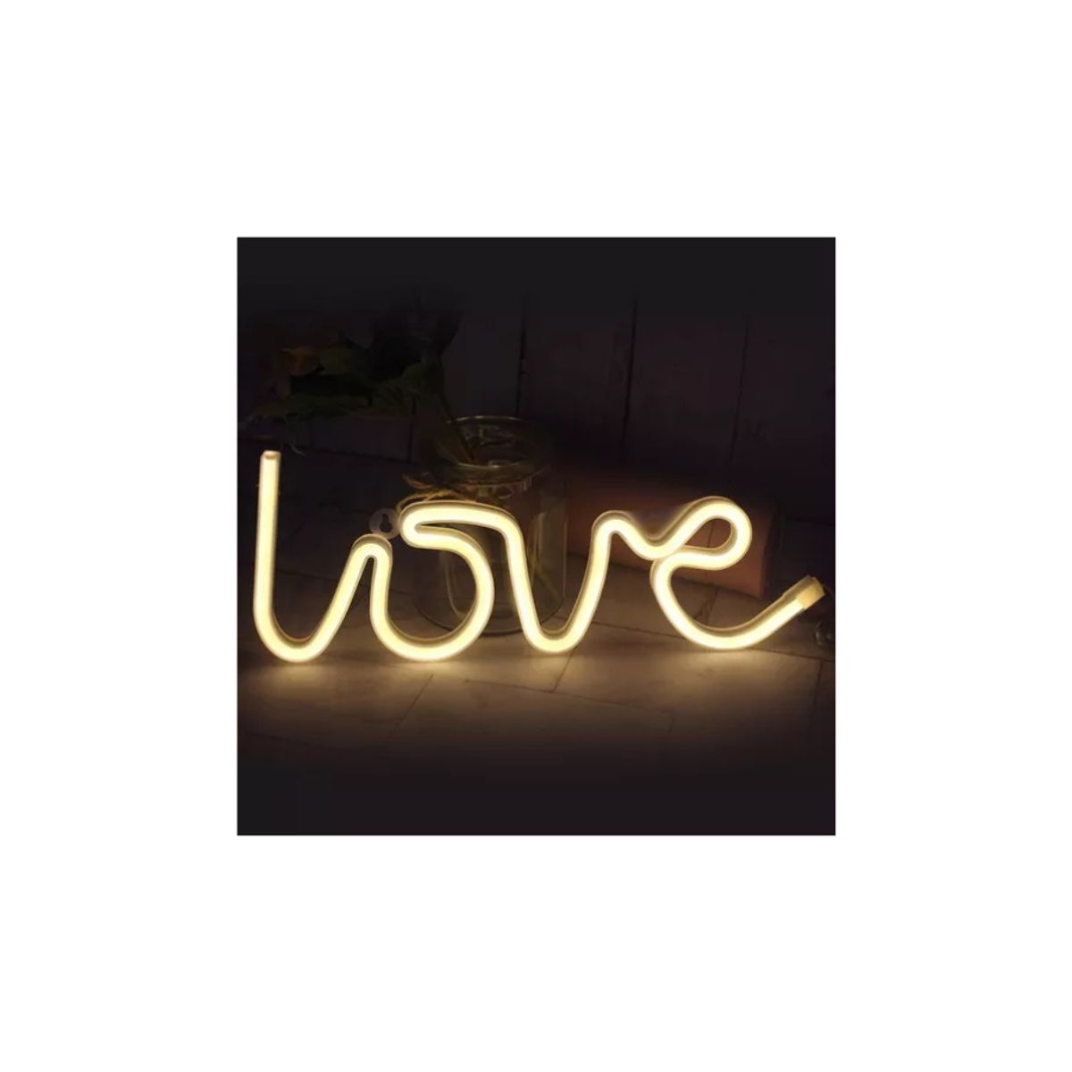 RAF - Lámpara Y Espejo Luz Led LOVE Túnel Infinito Del Amor