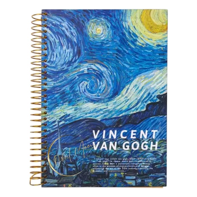 GENERICO - Cuaderno Diseño Van Gogh 150 Hojas, Tapa Dura Lineal