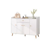 Zapatero Organizador 120cmx30x84cm De Madera 4 Puertas Color Blanco