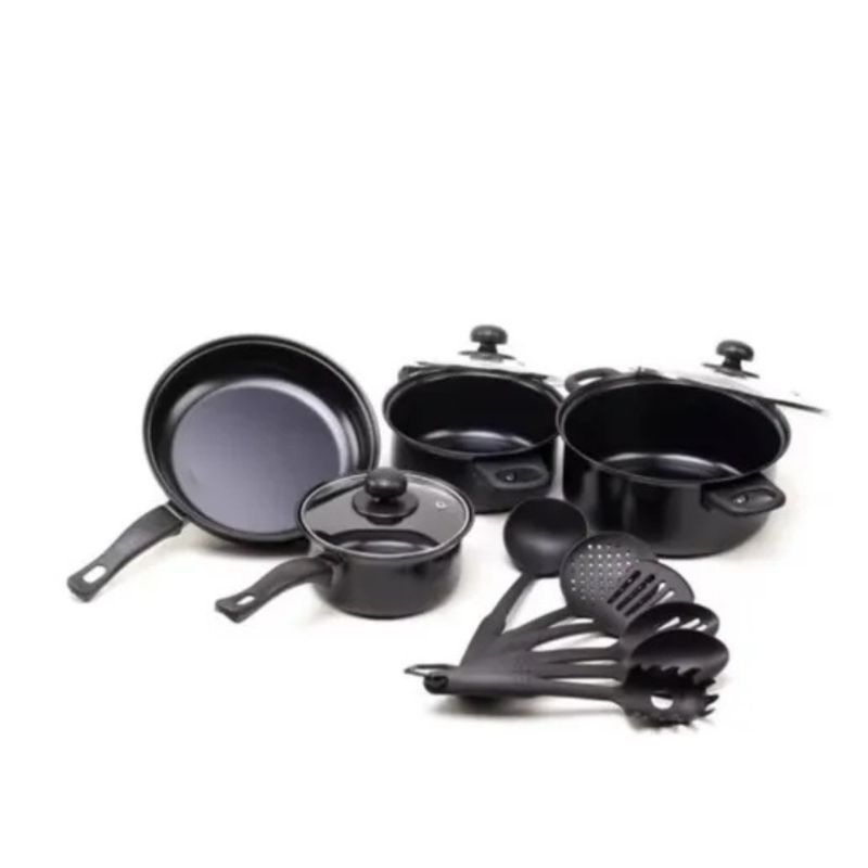GENERICO - Batería Ollas Cocina Y Utensilios 13 Piezas Antiadherentes CF