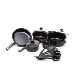 GENERICO - Batería Ollas Cocina Y Utensilios 13 Piezas Antiadherentes CF