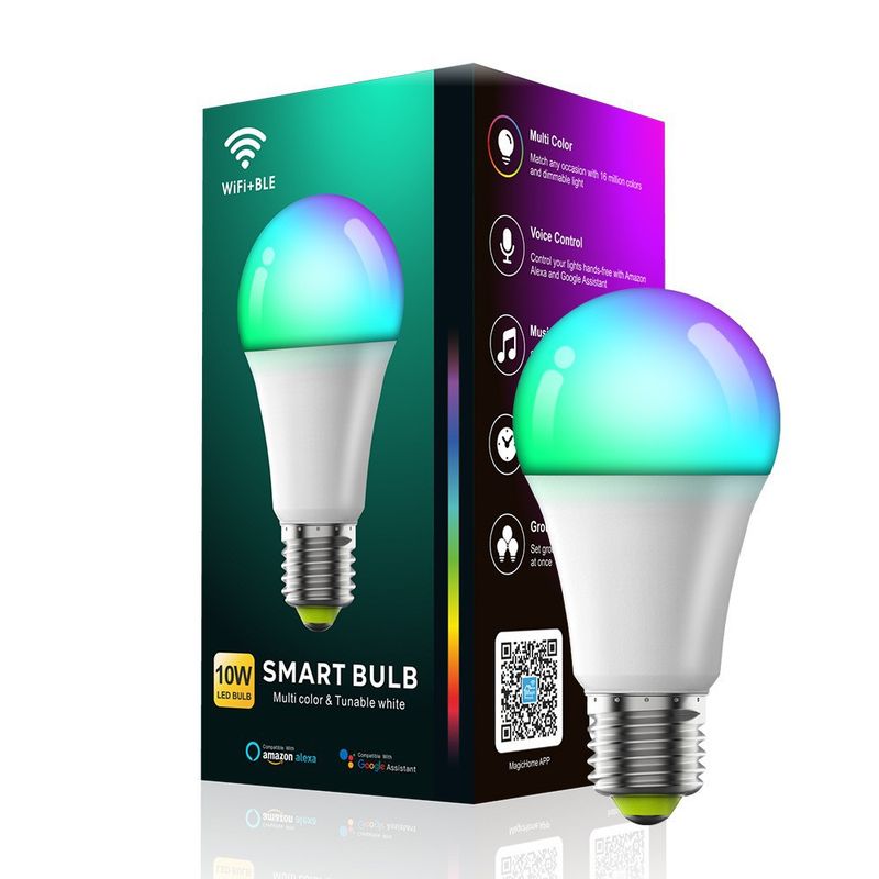 EDWINAYY - Bombilla Led Inteligente De Modo Dual Wifi Bluetooth