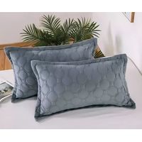 Pack 2 Fundas De Almohadas Diseño Gamuza Color 50x70cm Gris