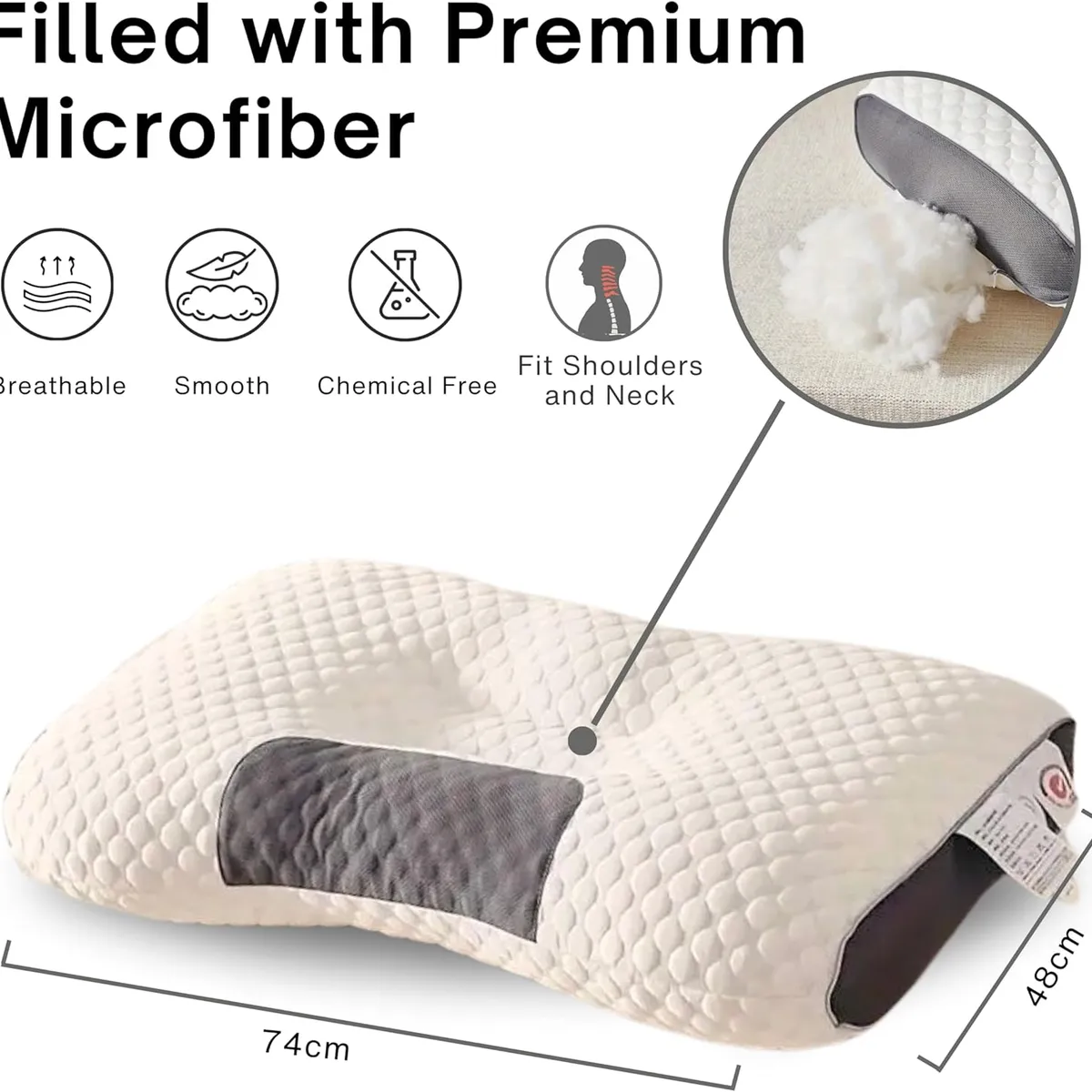 MOVI - Almohada Cervical Ortopédica Ergonómica PACK 2 Unidades