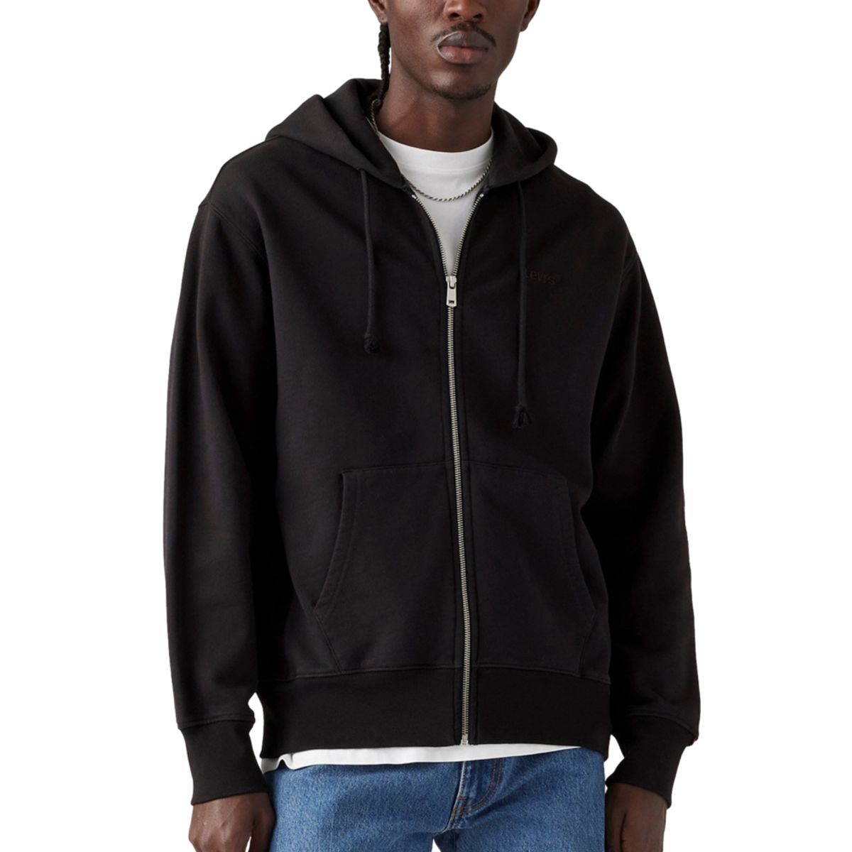 LEVIS - Polerón Hombre Authentic Full Zip Negro Levis