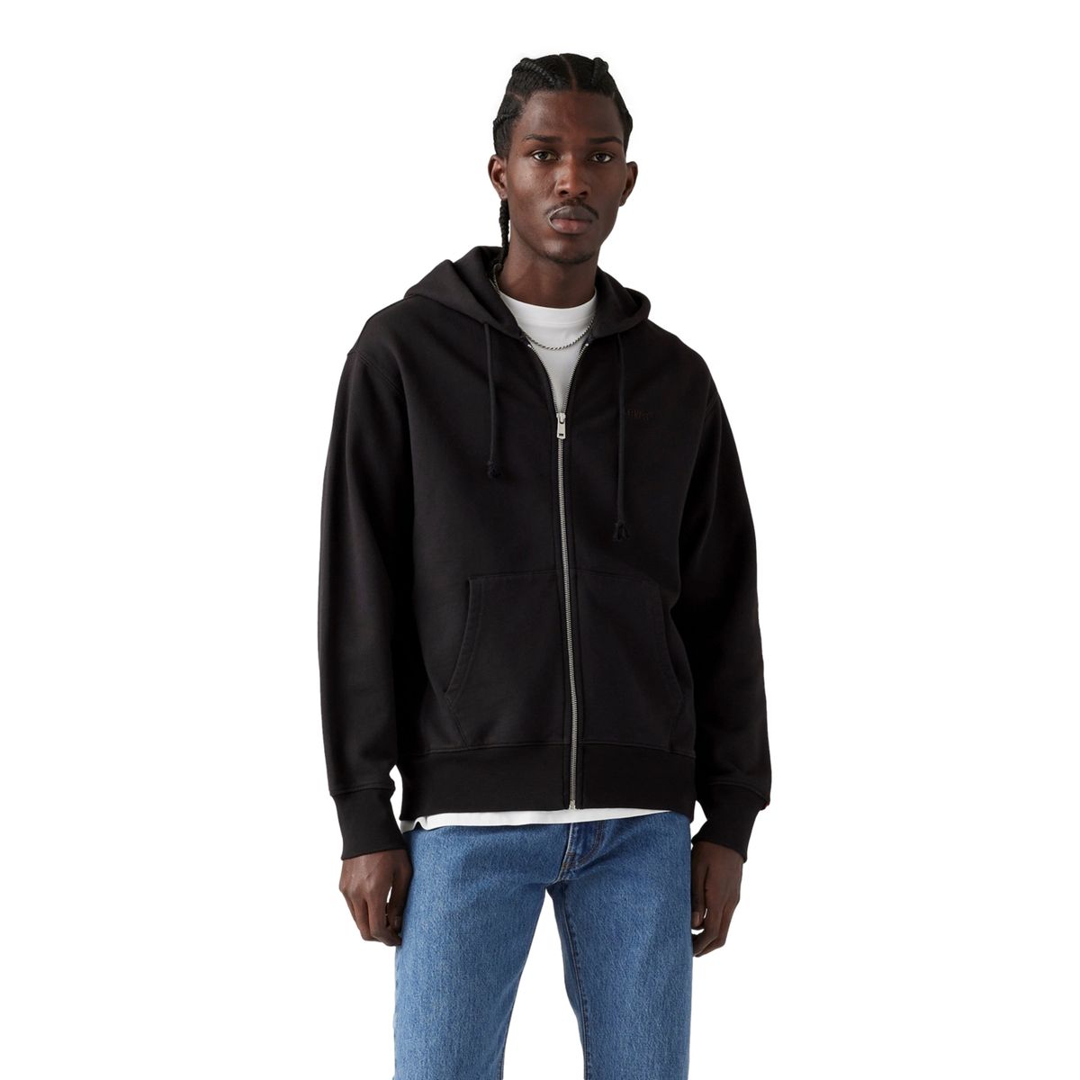 LEVIS - Polerón Hombre Authentic Full Zip Negro Levis