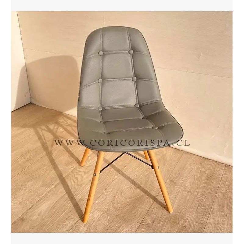 CORI CORI - Silla Eames Capitonné Gris