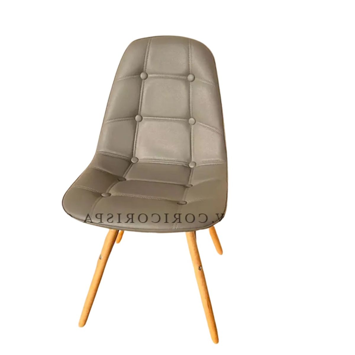 CORI CORI - Silla Capitonné Eames Ecocuero Gris
