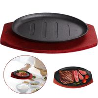 Plancha Plato De Fierro Fundido Para Asar Bistecs 28cm