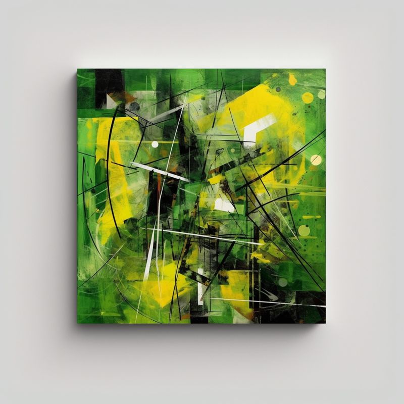 GENERICO - Cuadros Decorativos Abstractos De Figuras En Tela 60x60 Cm