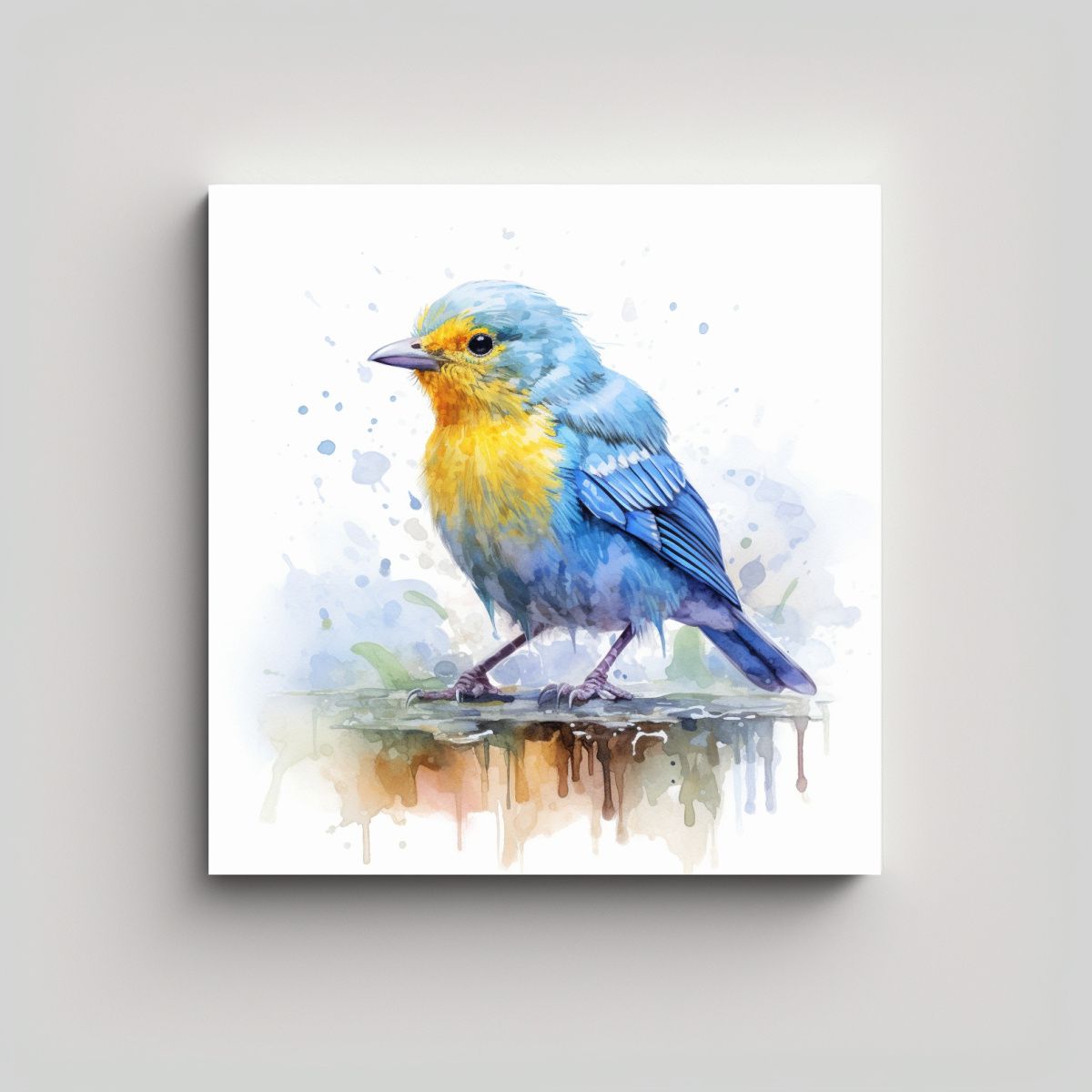 GENERICO - Pintura Acuarela Tanager Con Exposición Pastel 60x60 Cm