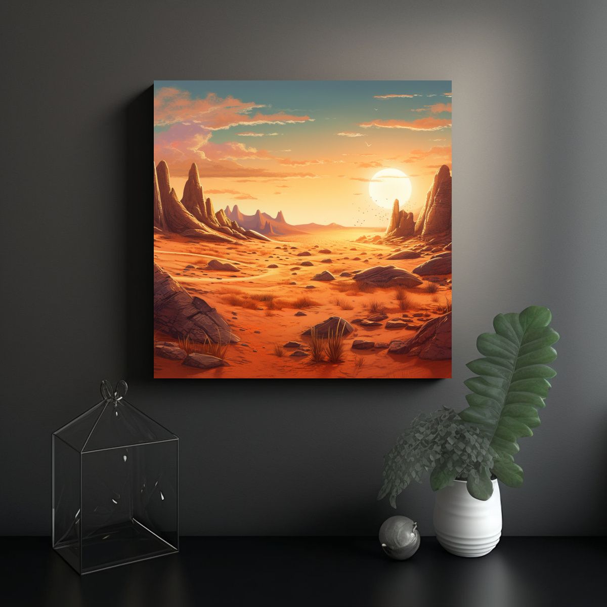 GENERICO - Cuadro Fotografía Impacto Visual En Un Desierto 80x80 Cm