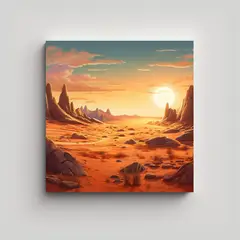 GENERICO - Cuadro Fotografía Impacto Visual En Un Desierto 70x70 Cm