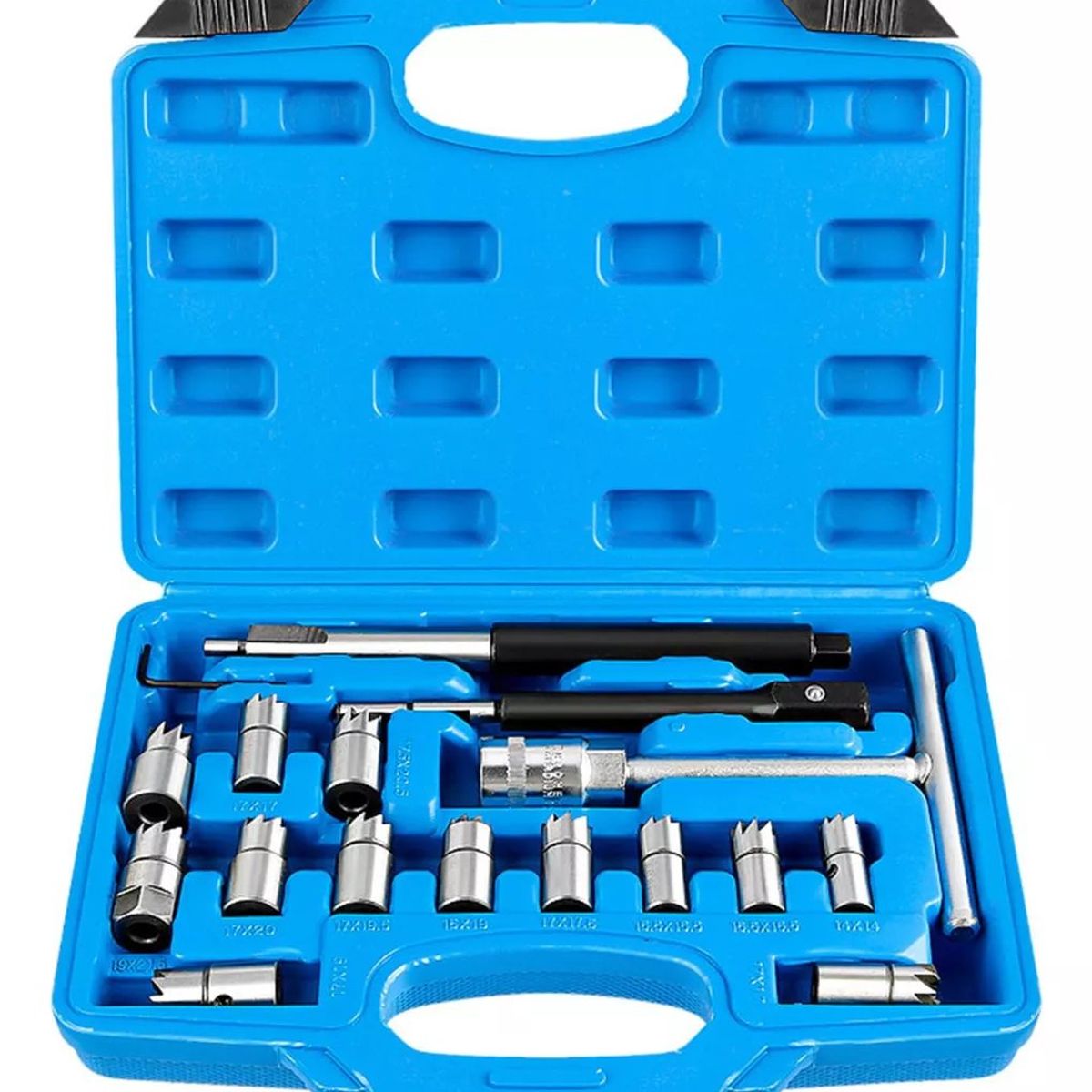 KUANGYE - Set Escariador Asientos De Inyectores Diesel Universal 17pcs