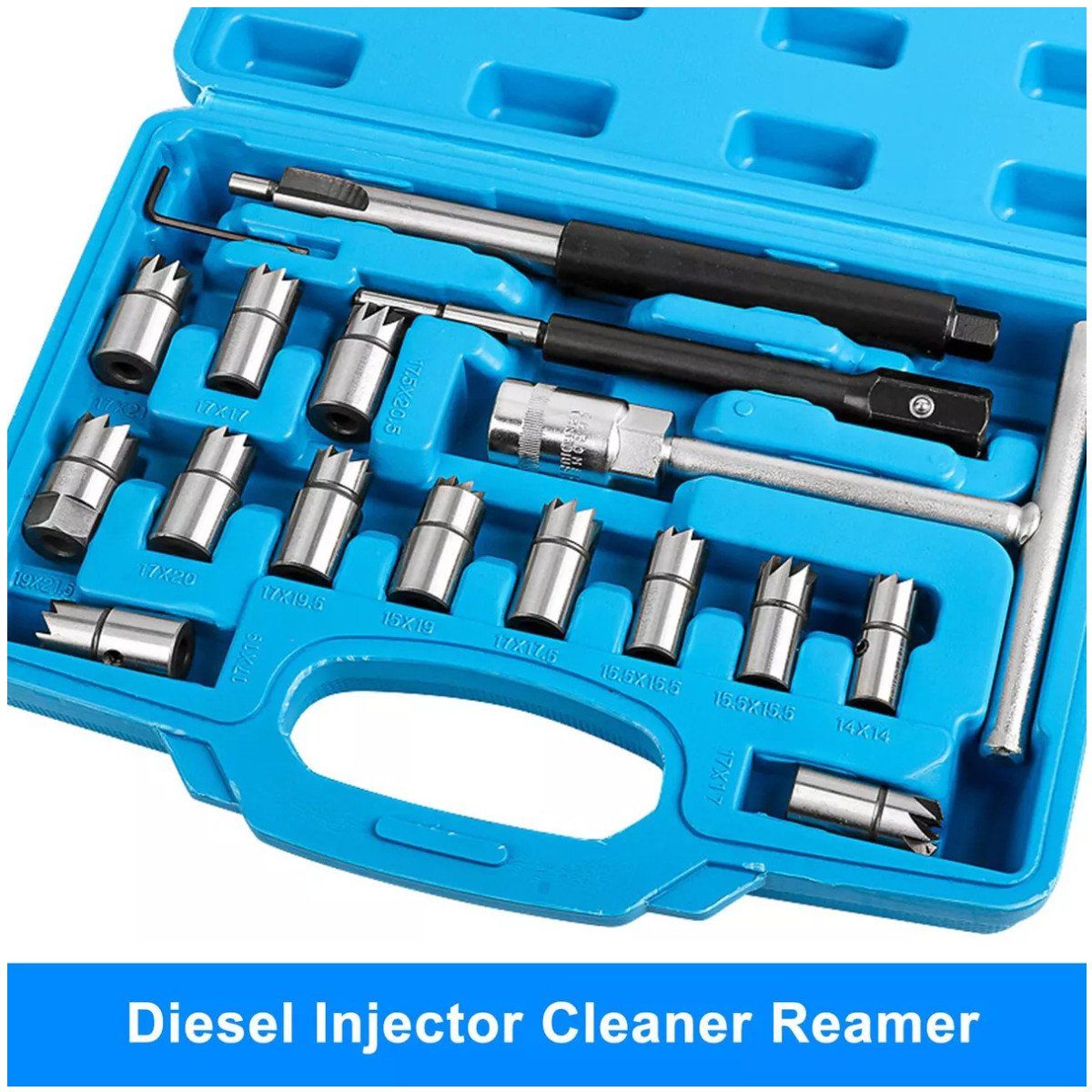 KUANGYE - Set Escariador Asientos De Inyectores Diesel Universal 17pcs