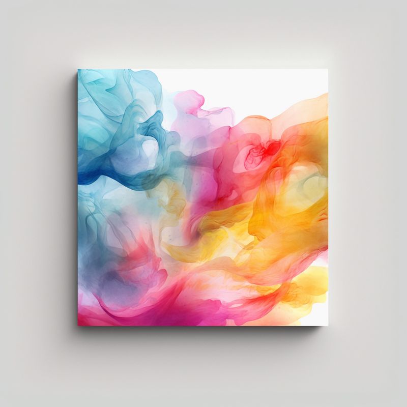 GENERICO - Pinturas Decorativas Minimalistas Con Acuarela HD 80x80 Cm