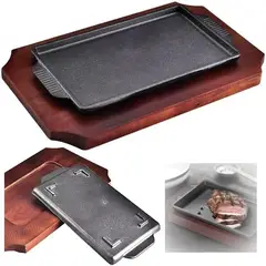 KUANGYE - Plato Fierro Fundido Rectangular 25x15 Cm