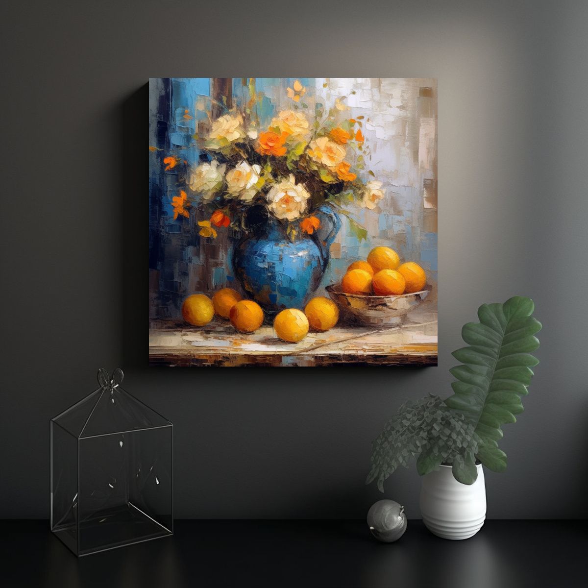 GENERICO - Cuadro Moderno Estilo Impresionista Naturaleza 80x80 Cm