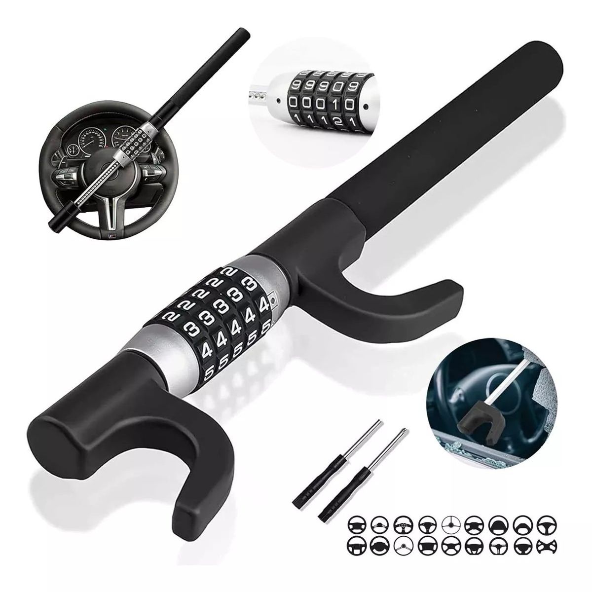 KUANGYE - Trabavolante Con Clave Universal Bloqueo Antirrobo