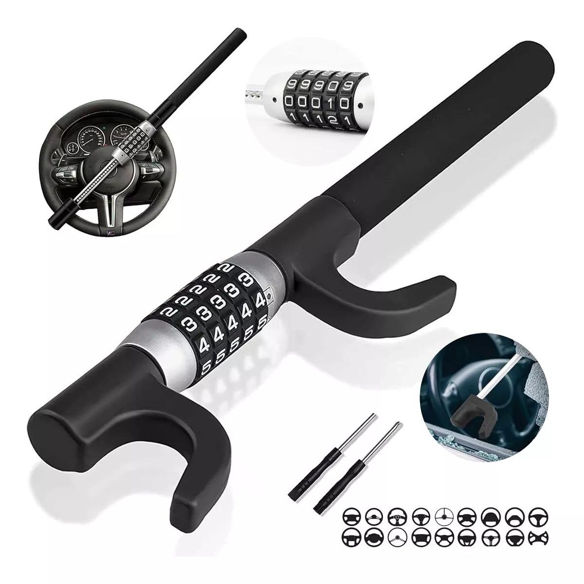 KUANGYE - Trabavolante Con Clave Universal Bloqueo Antirrobo